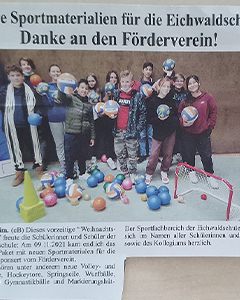 Danke an den Förderverein!